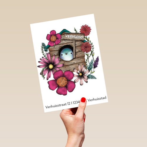 verhuisbericht vogelhuis