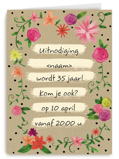 verjaardag vieren uitnodiging