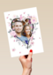 hart shape bloemen fotokaart