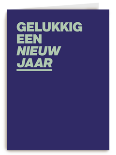 nieuwjaarskaart gelukkig een nieuw jaar