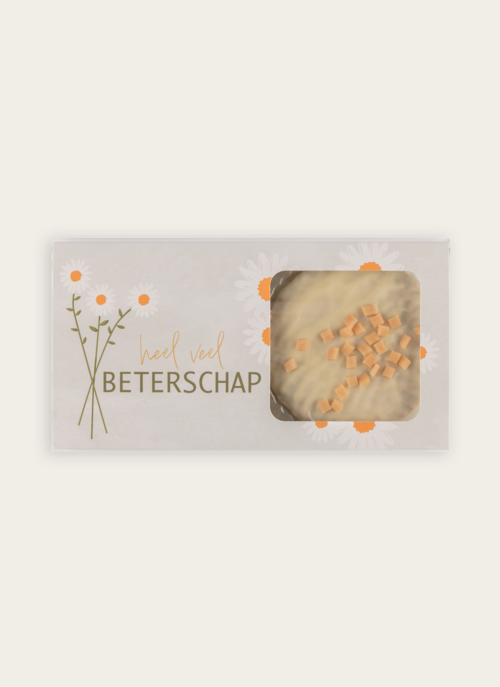 Beterschap Stroopwafels Witte Chocolade 4 Stuks | Hallmark Cadeau Koek En Cake |