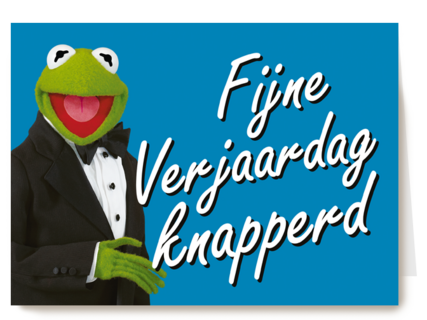 Kermit kaart fijne verjaardag knapperd