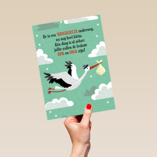 Zwangerschap leukste opa en oma ooievaar