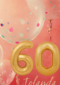 verjaardag kaart 60 leeftijden vrouw ballon