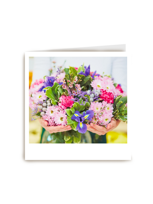 Felicitatiekaart mooi boeket met bloemen