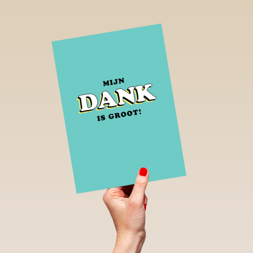 Bedankt kaart Mijn dank is groot