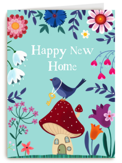 Nieuwe woning kaart Happy new home