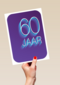 Verjaardagskaart 60 jaar paars