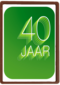 verjaardagskaart 40 jaar groen