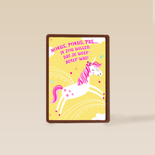 Beterschapskaart unicorn hokus pokus pas