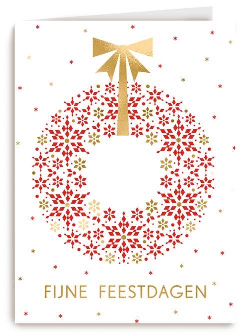 Kerstkaart zakelijk Kerstkrans