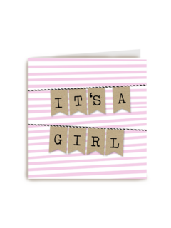 its a girl slinger op streepachtergrond