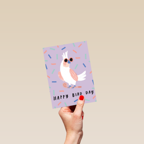 Zomer kaart Happy bird day
