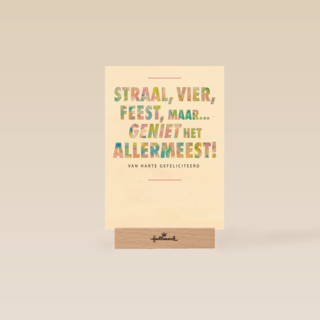 feest kaart geniet het allermeest