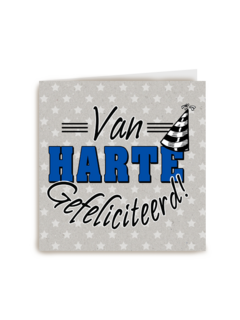 van harte gefeliciteerd feesthoedje
