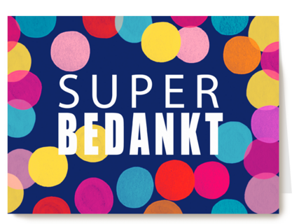bedankt kaart algemeen klassiek super bedankt