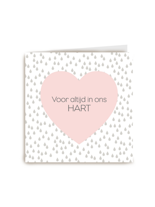condoleance voor altijd in ons hart roze hart