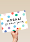 verjaardag kaart stijlvol hoera je bent jarig