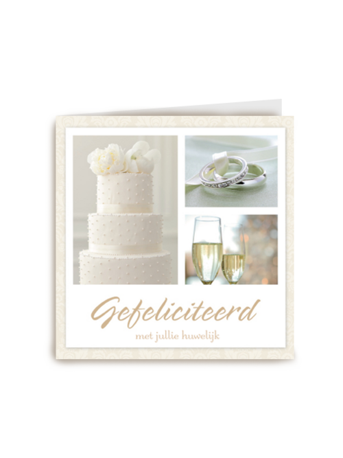 huwelijk vierkant gefeliciteerd collage