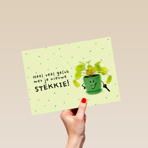 nieuwe woning kaart grappig heel veel geluk met je nieuwe stekkie