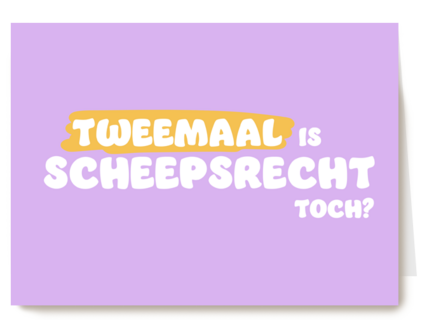 Gezakt kaart tweemaal is scheepsrecht