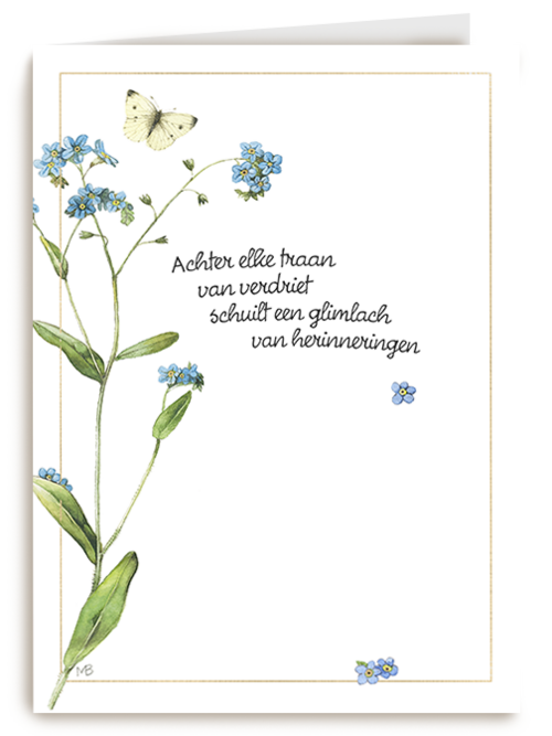 Kaart Hallmark | Condoleance kaarten | Condoleance Achter Elke Traan Schuilt Een Glimlach