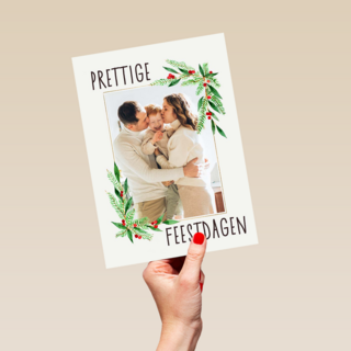 Kerstkaart foto klassiek kader