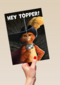 Puss in boots verjaardagskaart Hey topper