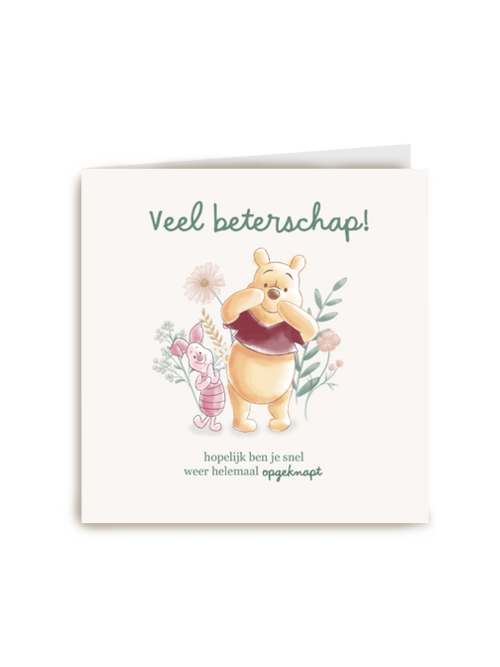 Winnie de Poeh beterschapskaart veel beterschap