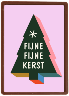 Kerstkaart fijne fijne kerst