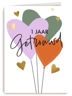 1 jaar getrouwd jubileum met ballonnen