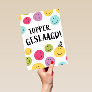 Geslaagd Topper smilies