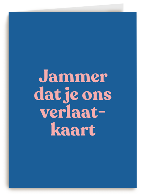 collega afscheid kaart andc jammer dat je ons verlaat kaart