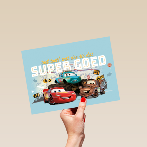 Cars complimentkaart Super Goed