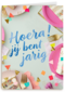 Verjaardagskaart tiener meisje Hoera jij bent jarig