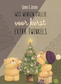kerstkaart wij wensen jullie voor kerst extra twinkels