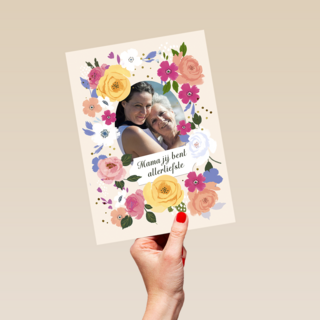 Mama allerliefste bloemen fotokaart