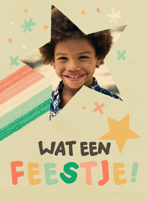 Fotokaart wat een feestje