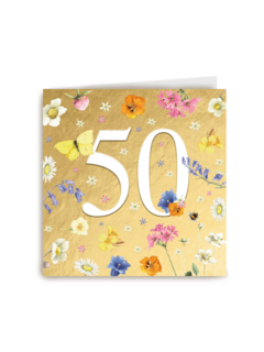 Kaart flowers by Marjolein Bastin 50 jaar