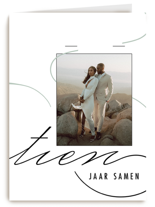 Huwelijksjubileum 10 jaar fotokaart