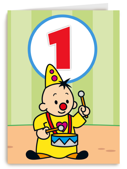 Bumba verjaardagskaart 1 jaar