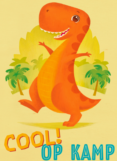op kamp kaart dinosaurus