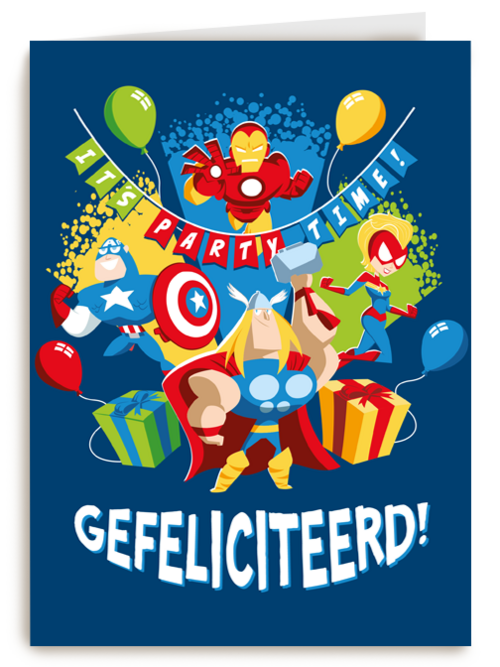 Avengers verjaardagskaart slinger