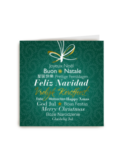 meertalige kerst met groen patroon