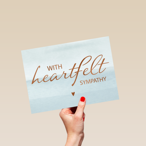 condoleance with heartfelt sympathy