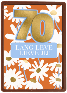 een bloemige verjaardagskaart voor 70