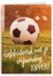 Verjaardagskaart voetbal topper