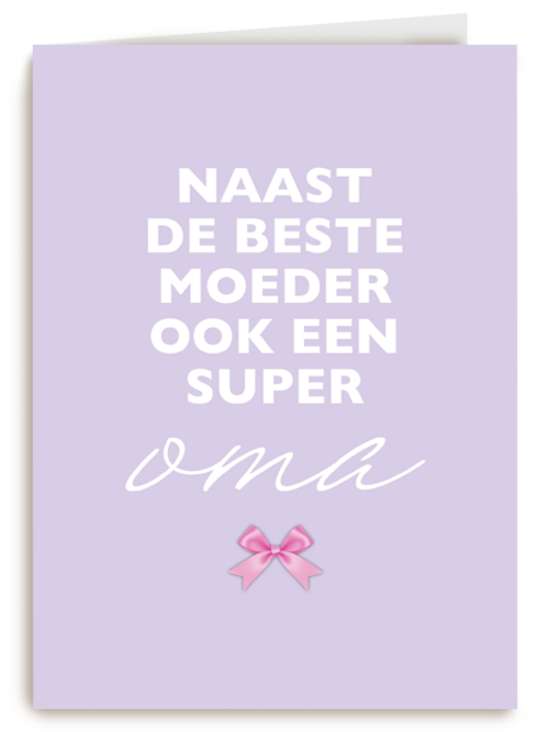 moederdag kaart hip ook een super oma