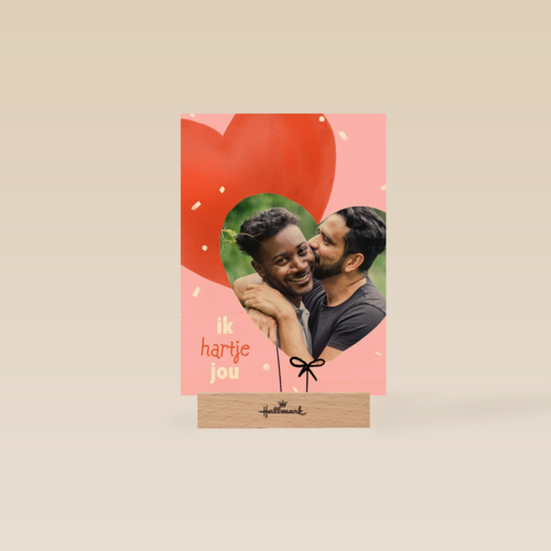 Valentijnskaart foto met hart
