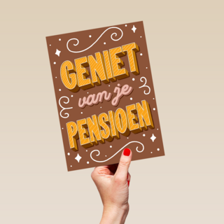 Pensioen kaart geniet van je pensioen